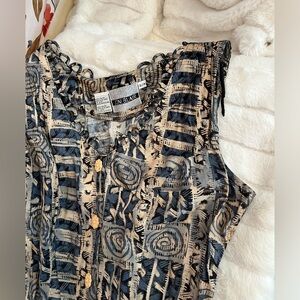 Vintage 90s Joni Blair 3/4 Flower Button Down Whimsigoth Androgynous Sundress